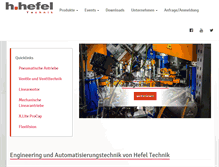 Tablet Screenshot of hefel-technik.com
